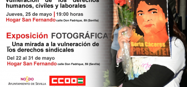 cartel del acto con foto de Berta Cáceres